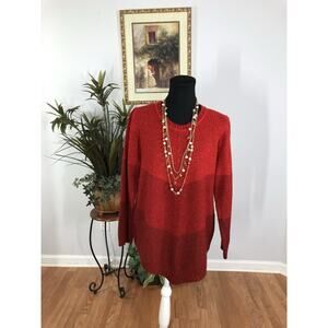 AB Studio Women Sweater LG Long Sleeve Pullover Knit Academia Clueless Preppy